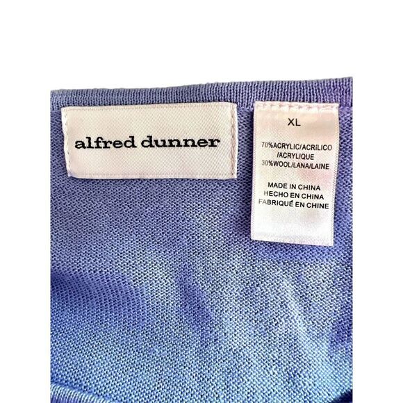 Alfred Dunner Purple Embellished Wool Blend‎ Long Sleeve Sweater Women’s Size XL - Picture 6 of 6